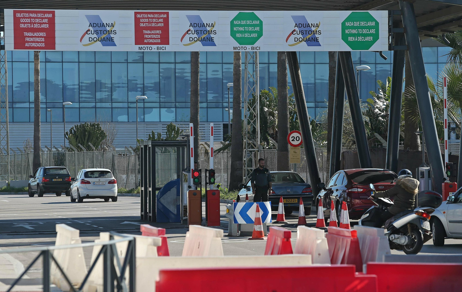 El control de Aduanas para salir de Gibraltar