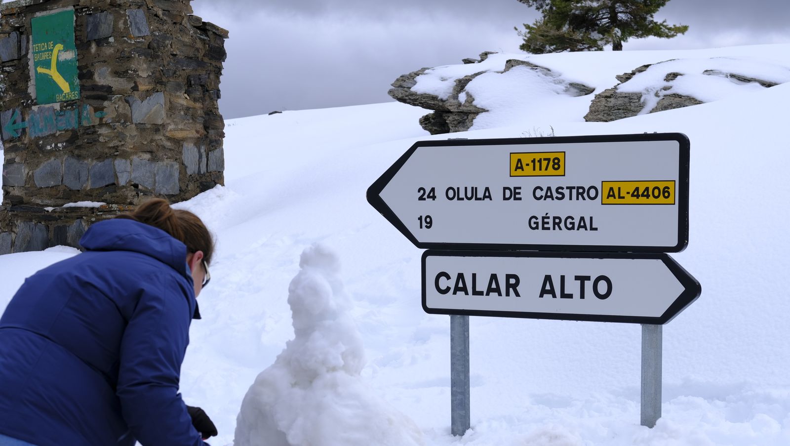 Imágenes del temporal de nieve en la provincia de Almería.