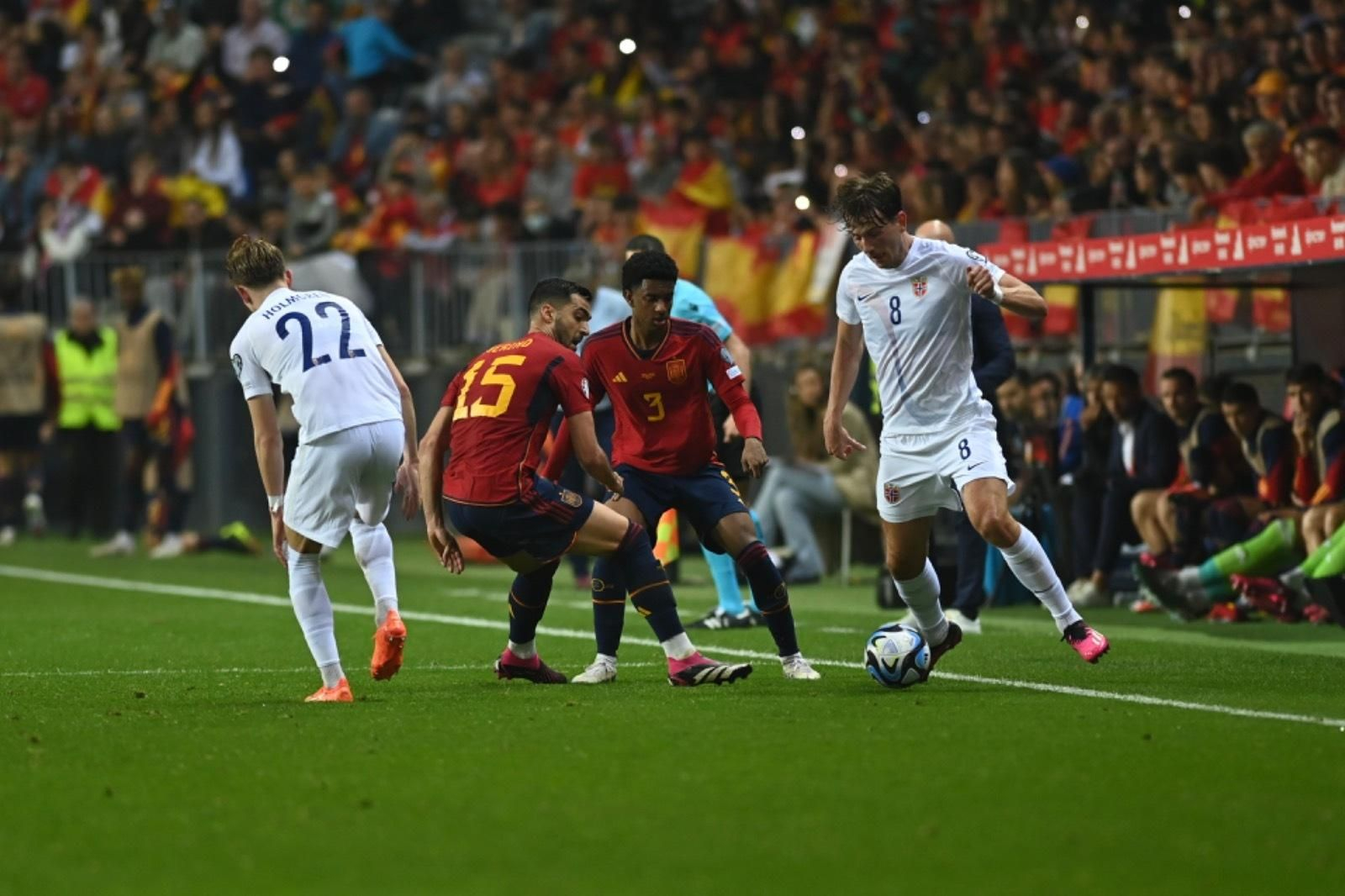 El España-Noruega de Málaga, en fotos