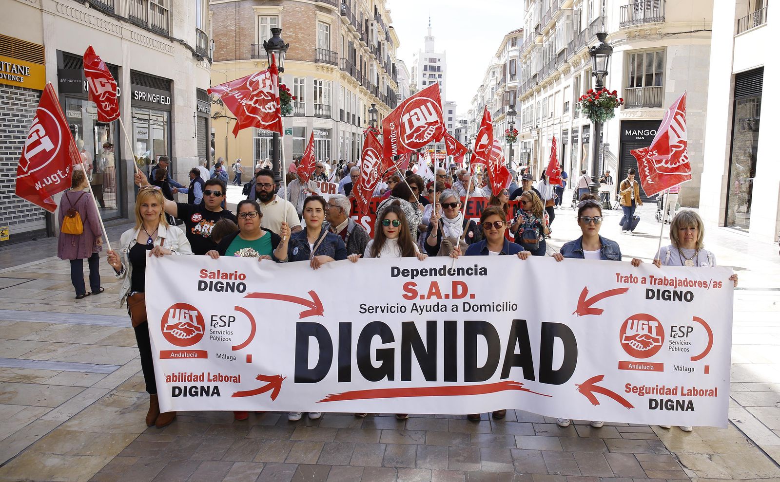 Las mejores fotografías de la manifestación del 1 de mayo en Málaga