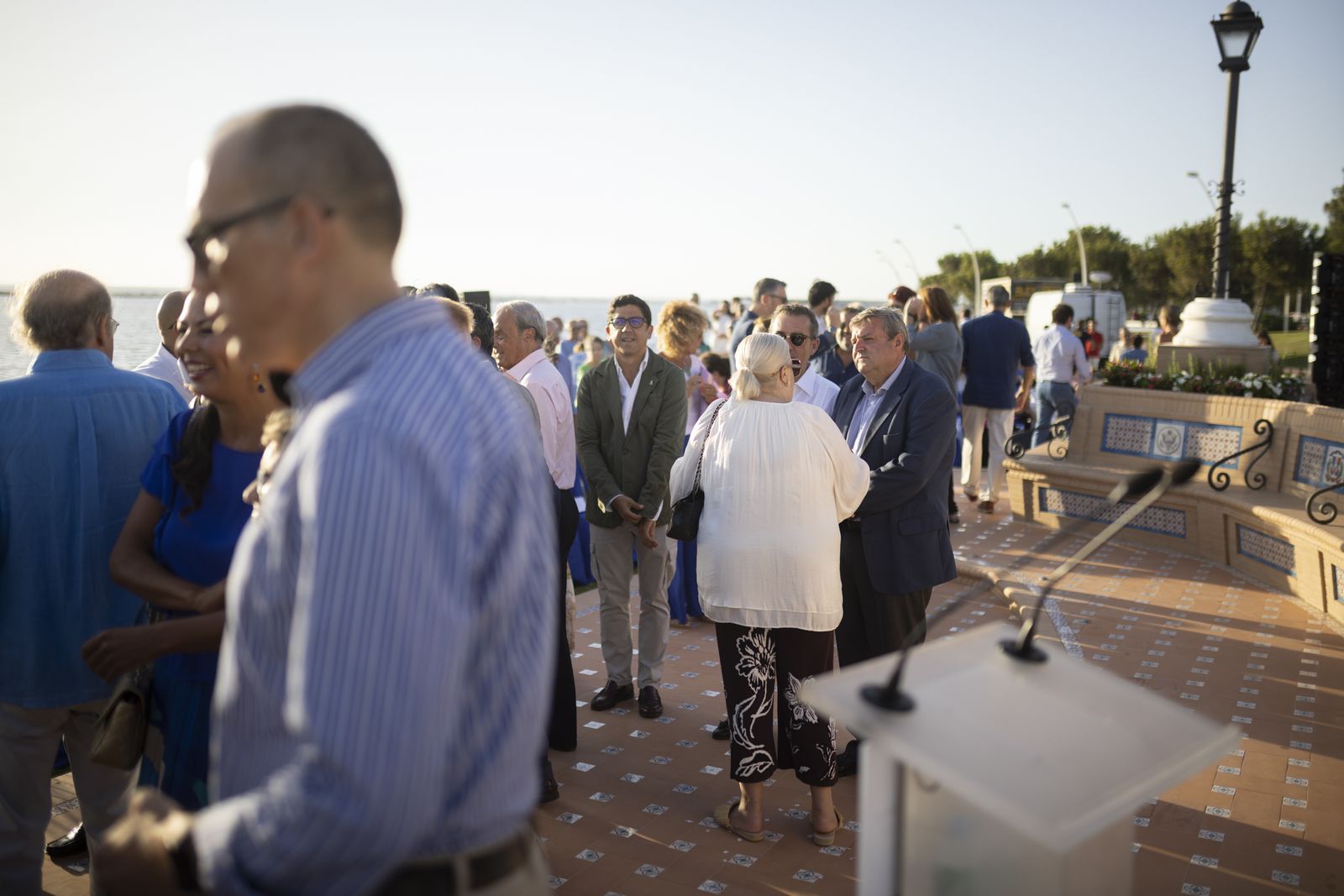 Imágenes de la inauguración De la Fuente de las Naciones en el Paseo de la Ría