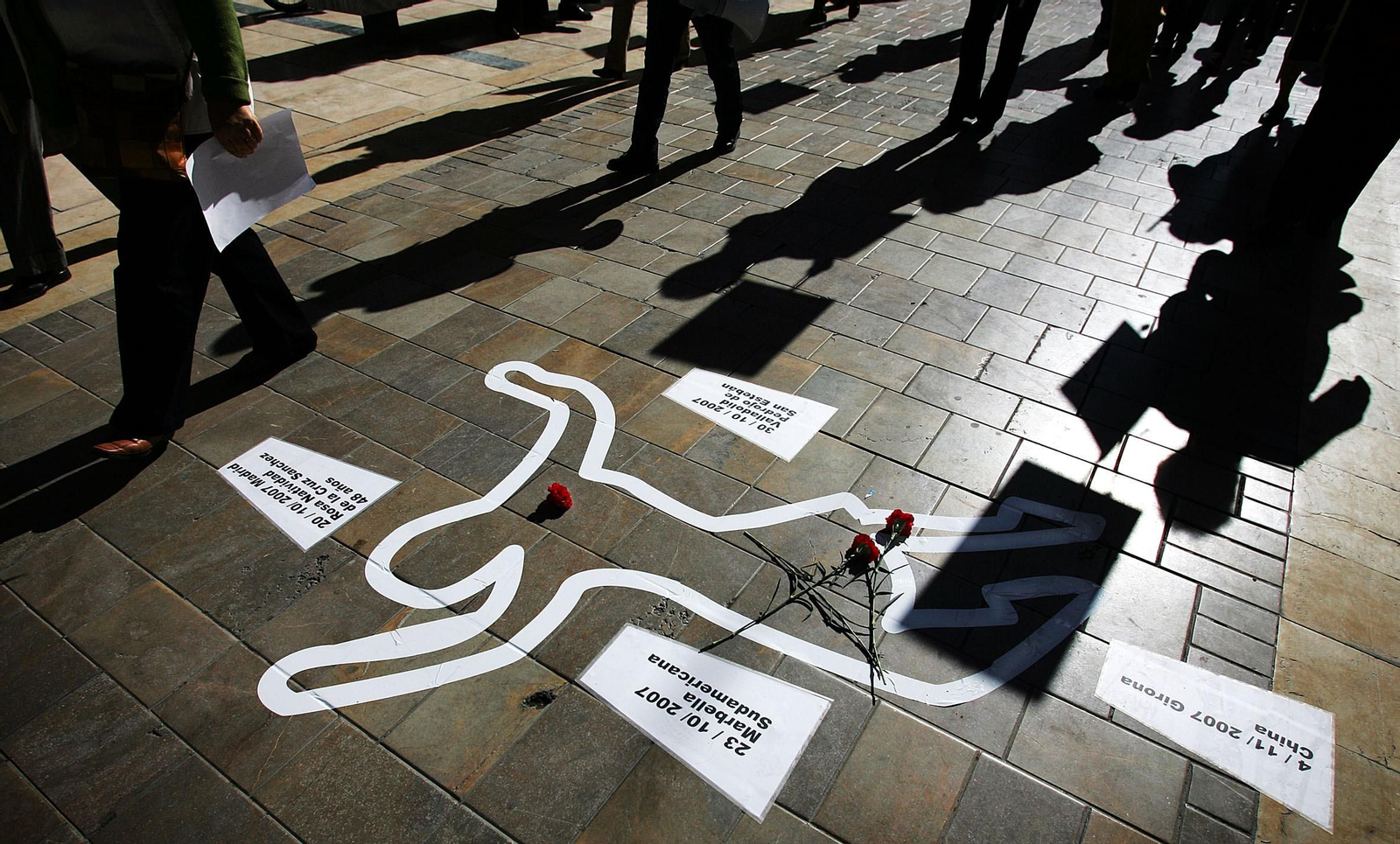 Una manifestación en Málaga contra la violencia de género