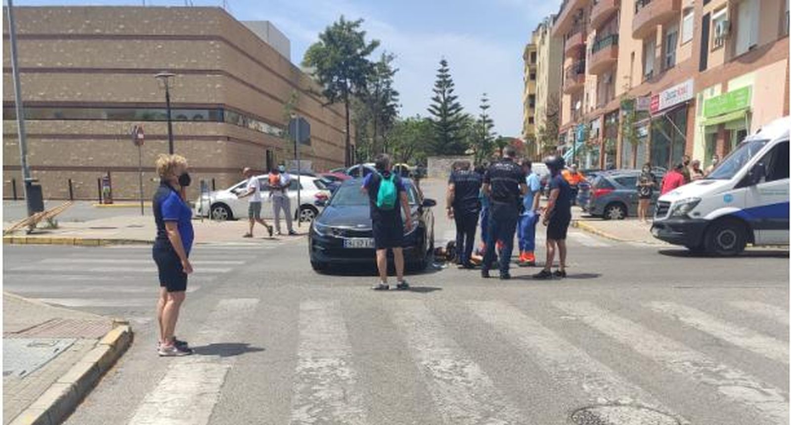 Una imagen del accidente que ha tenido lugar este sábado a las tres y media de la tarde.