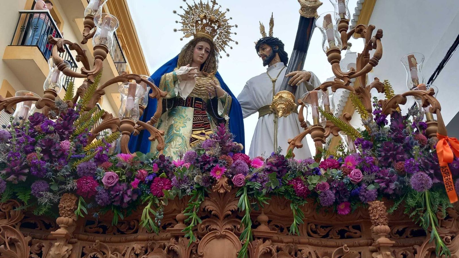 La imagen de la Virgen de los Desconsuelos, reincorporada al paso de Afligidos tras ser restaurada.