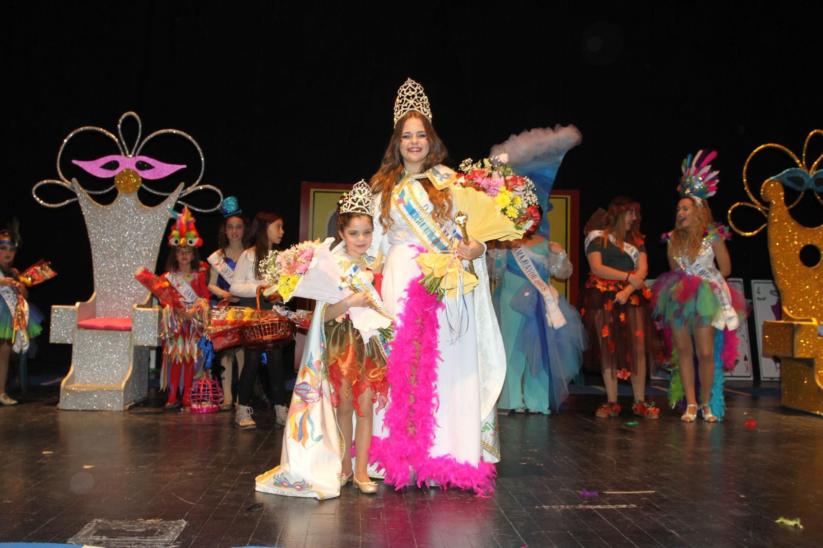 Gala de la coronación de  la choquera mayor e infantil del Carnaval Colombino 2018