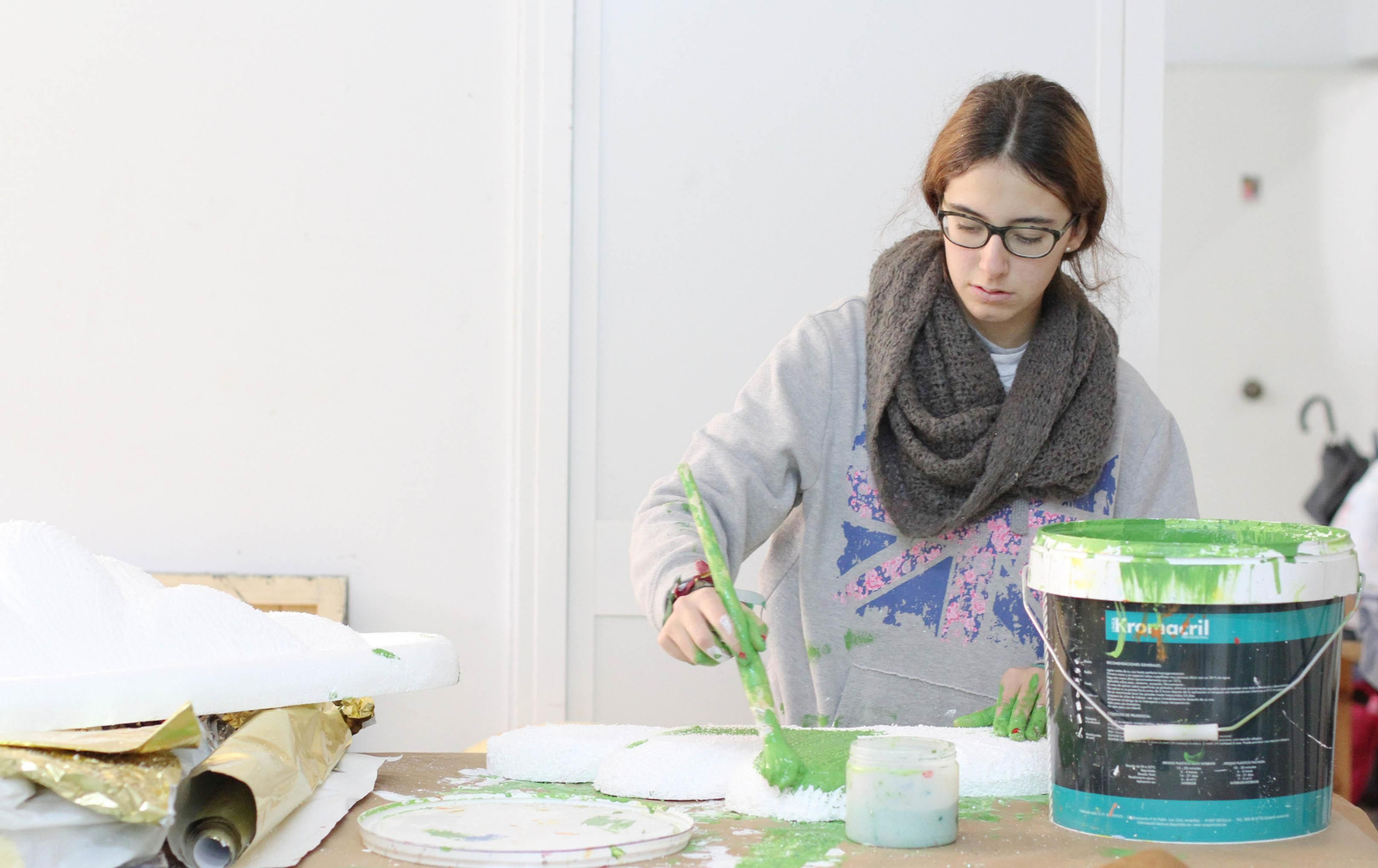 Preparativos de la Cabalgata de Reyes Magos.