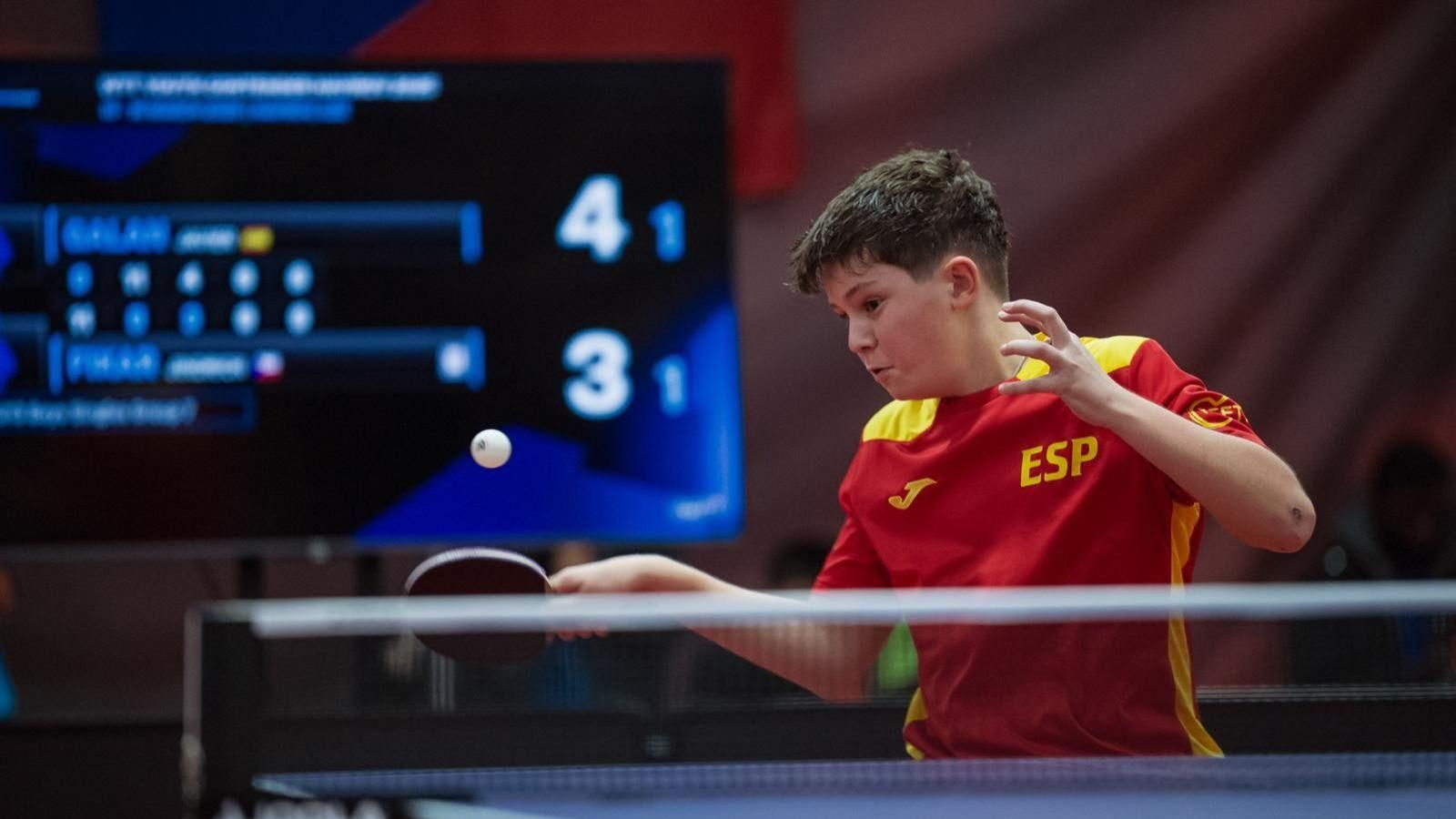 El joven jerezano Javier Galán jr., en un partido con la selección española. El joven jerezano Javier Galán jr., en un partido con la selección española.