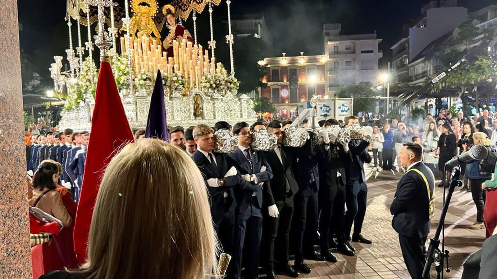 La imagen de María Santísima de los Dolores en Fuengirola.