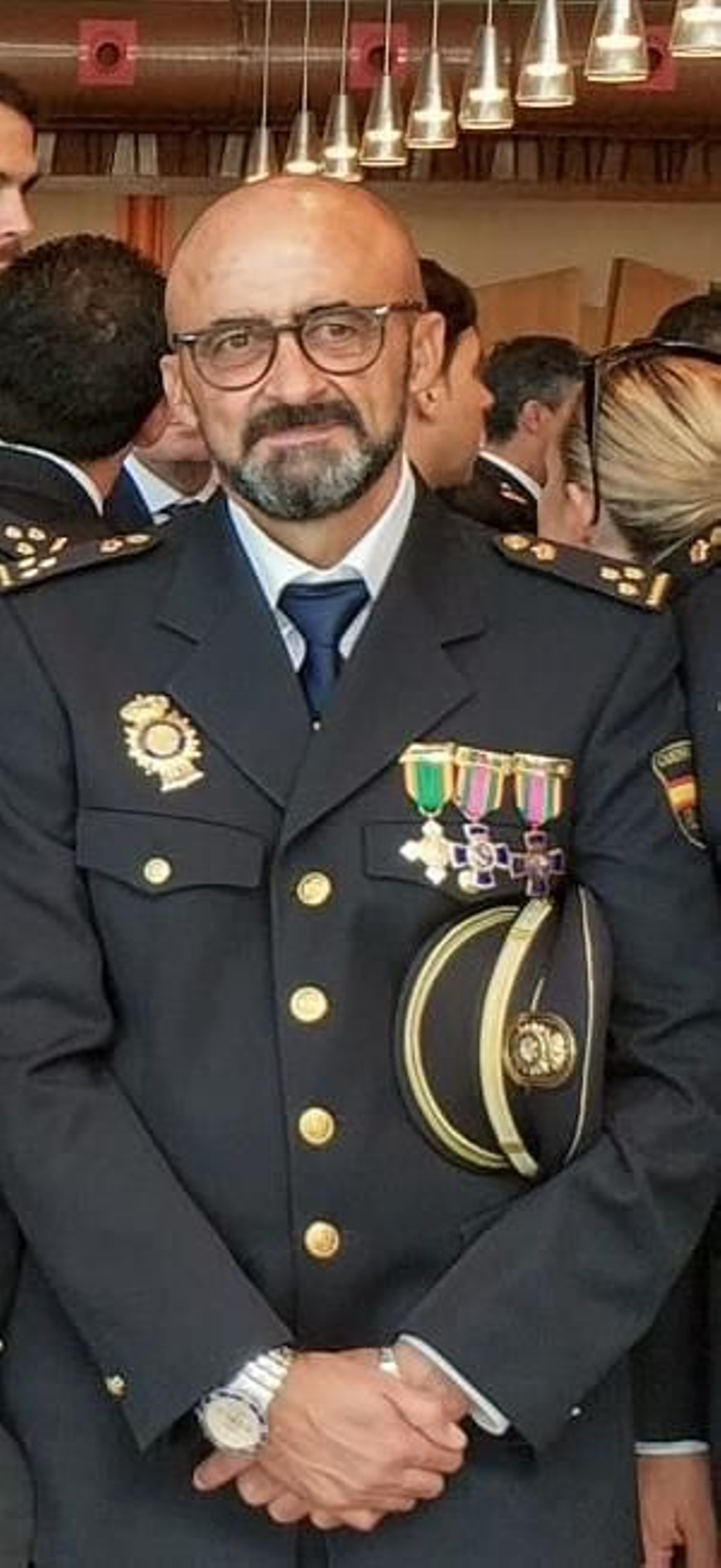 Sebastián Sabariego, de gala, en un acto de la Policía en Málaga