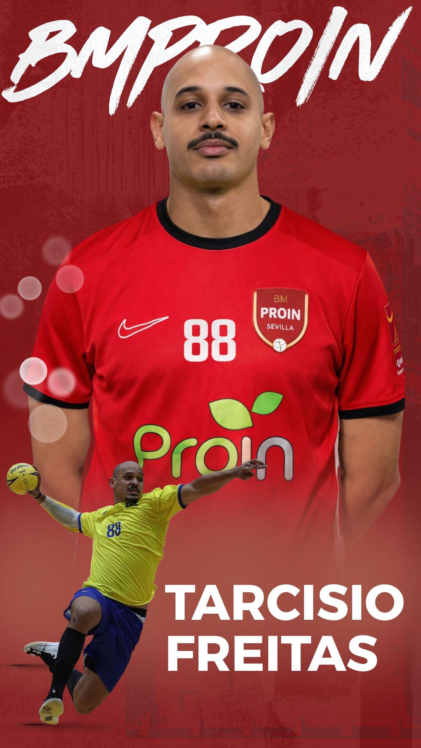 El anuncio del fichaje por parte del Cajasol Sevilla BM Proin.