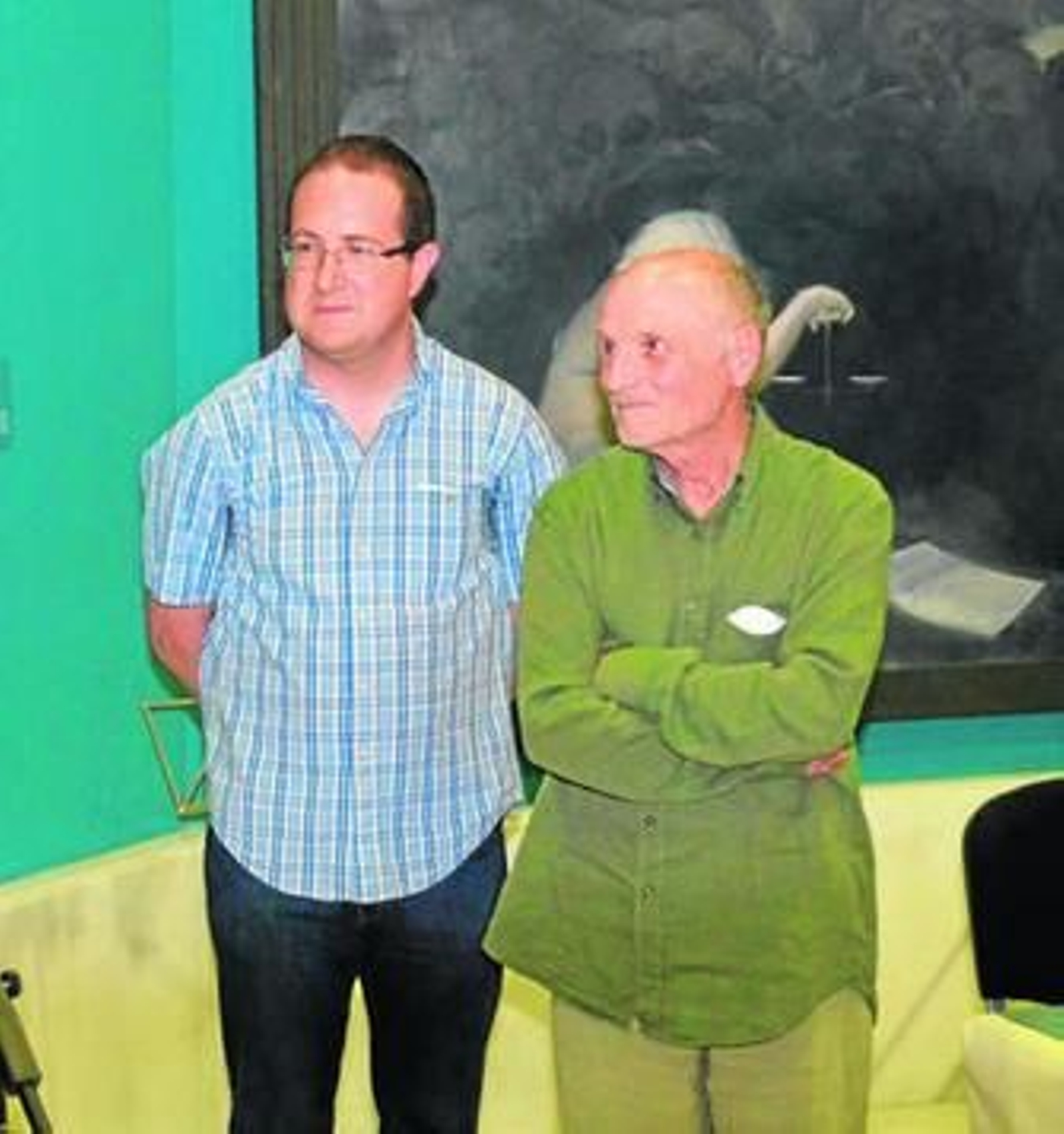 Andrés García Ibáñez con Antonio López. Los dos artistas están entre los 37 seleccionados para la exposición.