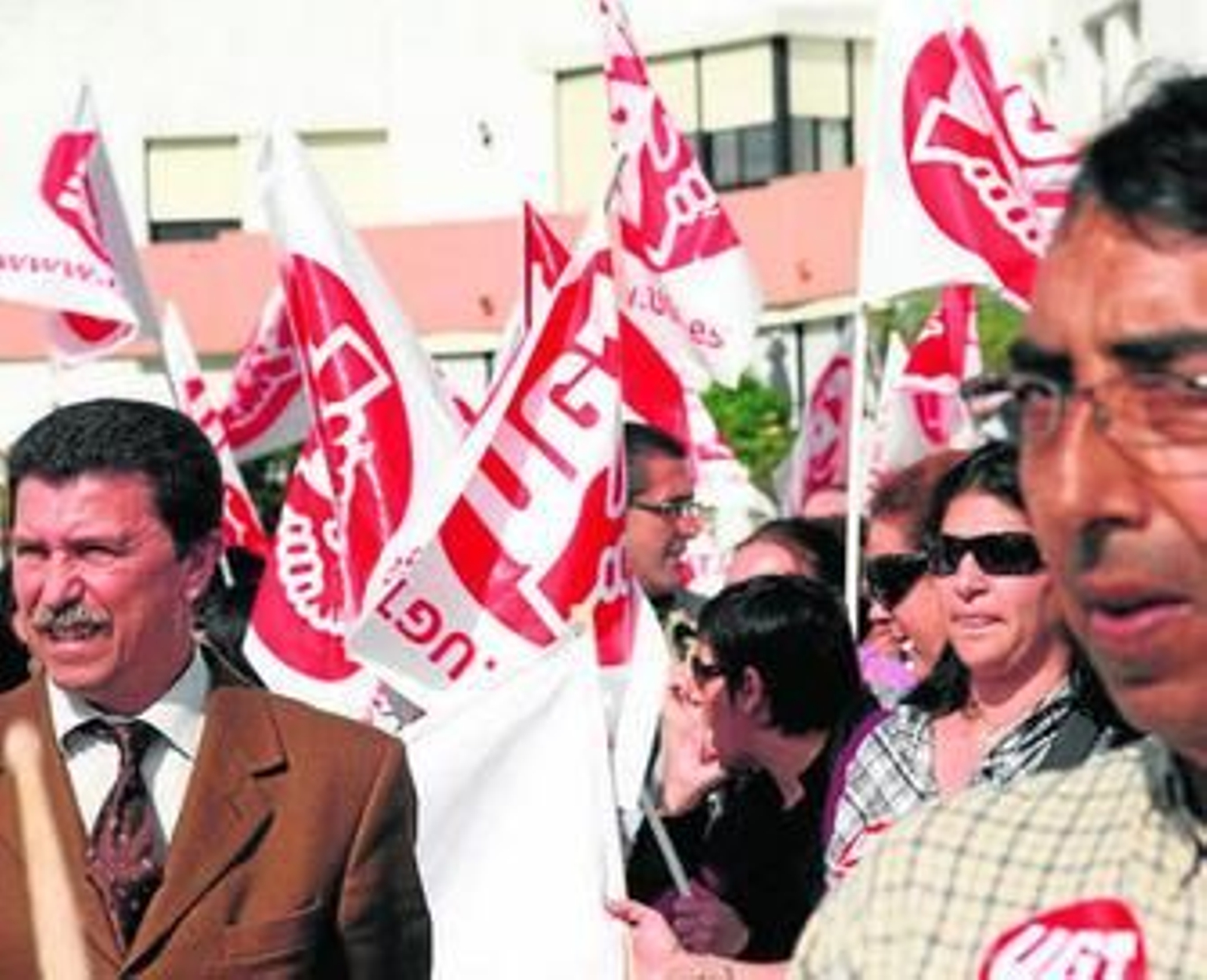 Miguel Manella, ayer en la manifestación.