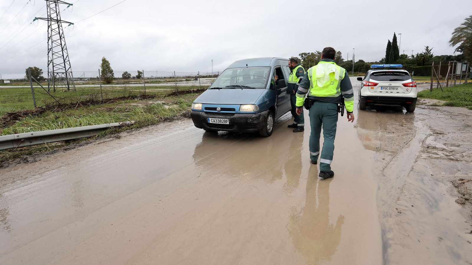 Imágenes del temporal de viento y lluvia en Jerez
