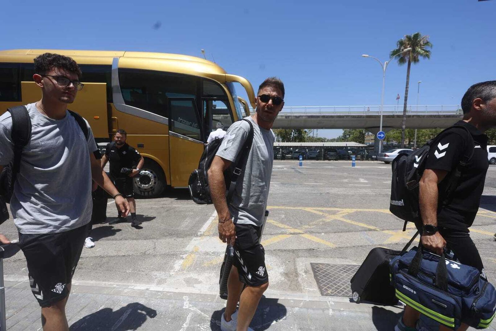 Joaquín, en una expedición con el Betis.