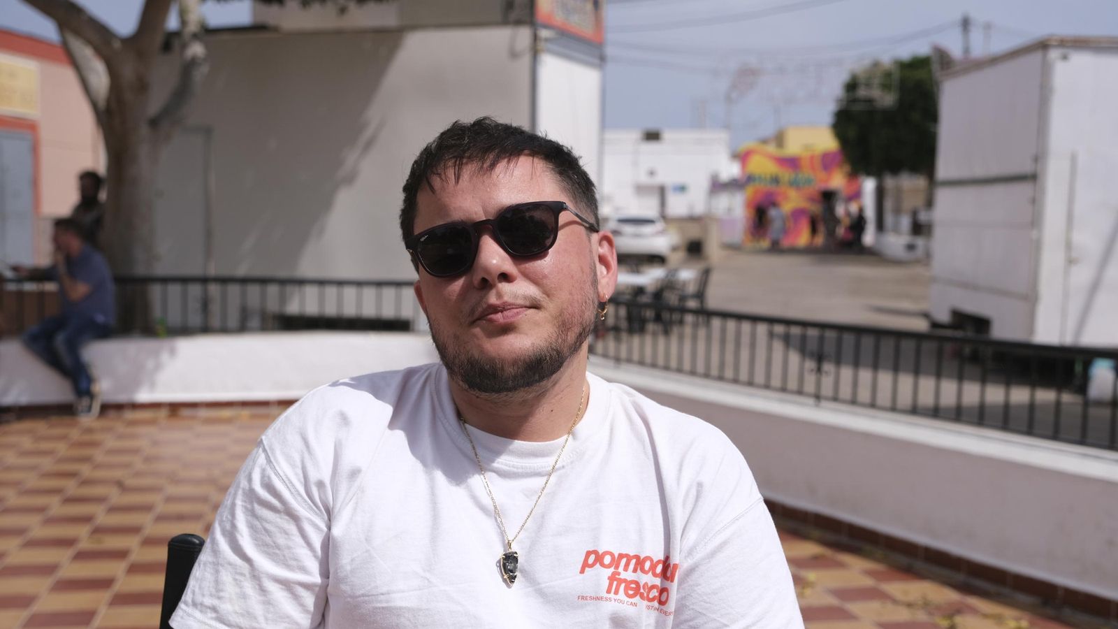 Ian de la Rosa en la plaza de Barranquete.