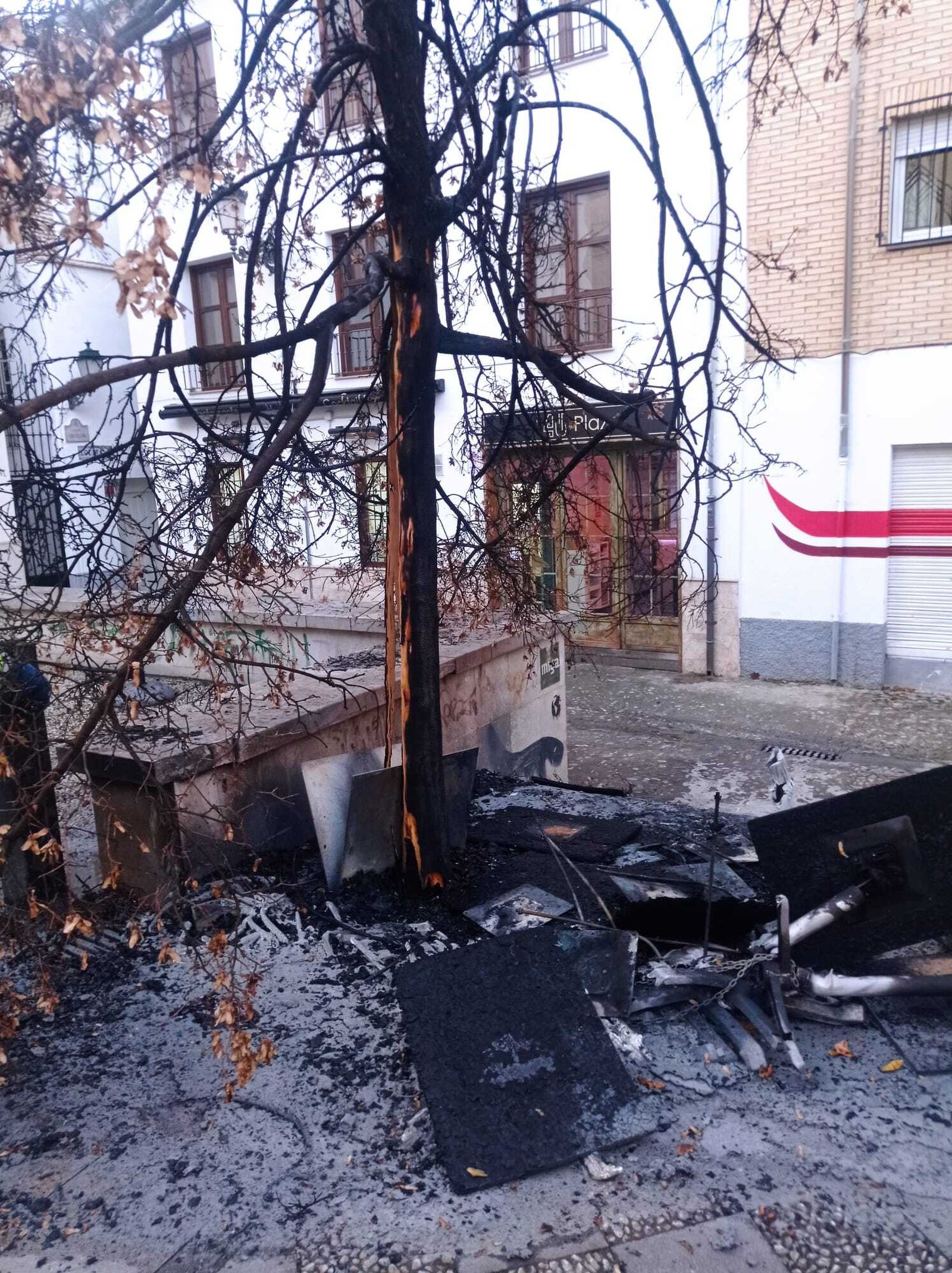 Imagen de la zona tras el incendio