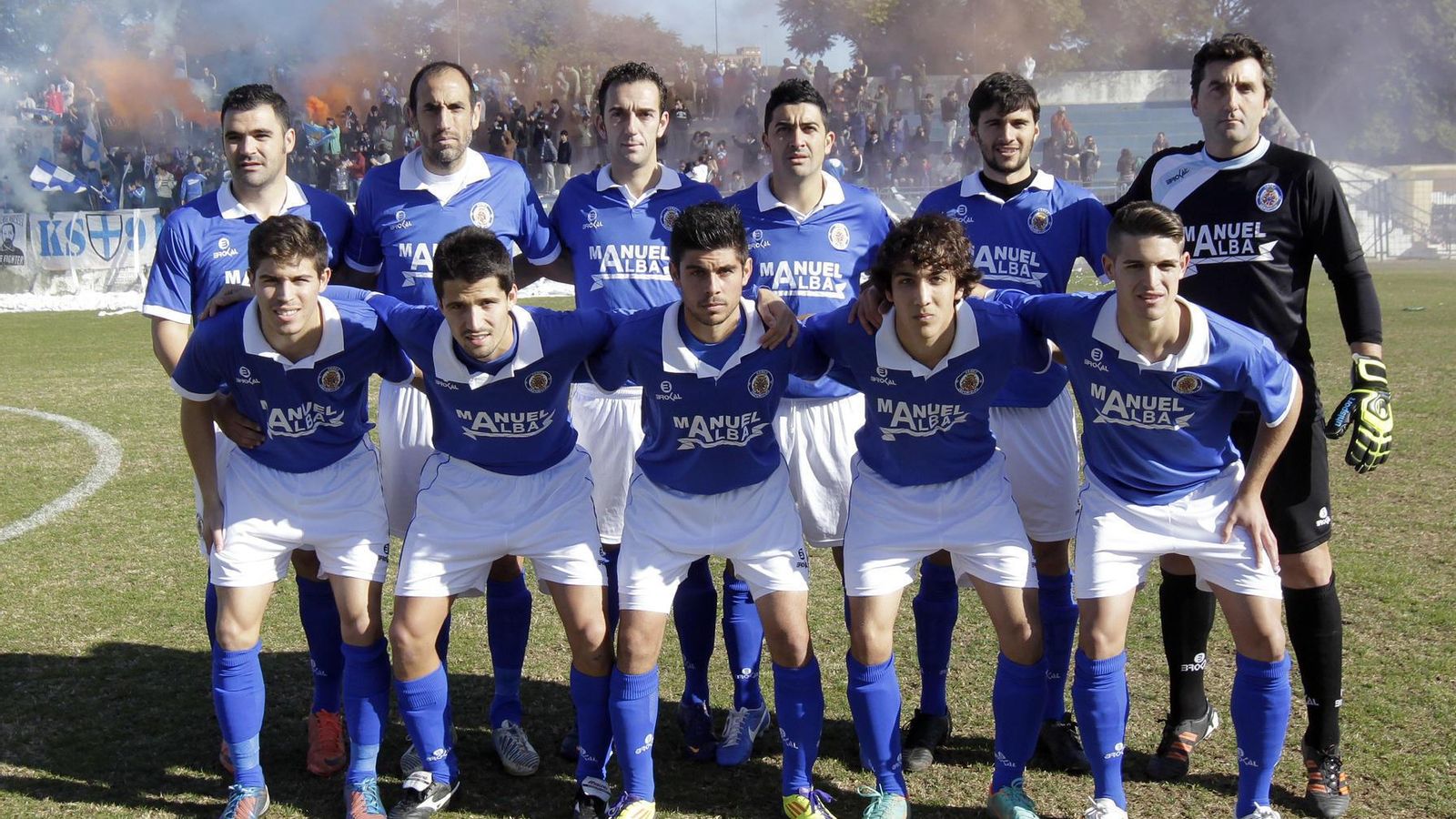 Formación inicial del Xerez DFC contra el Chiclana en su primer partido como local en La Juventud.