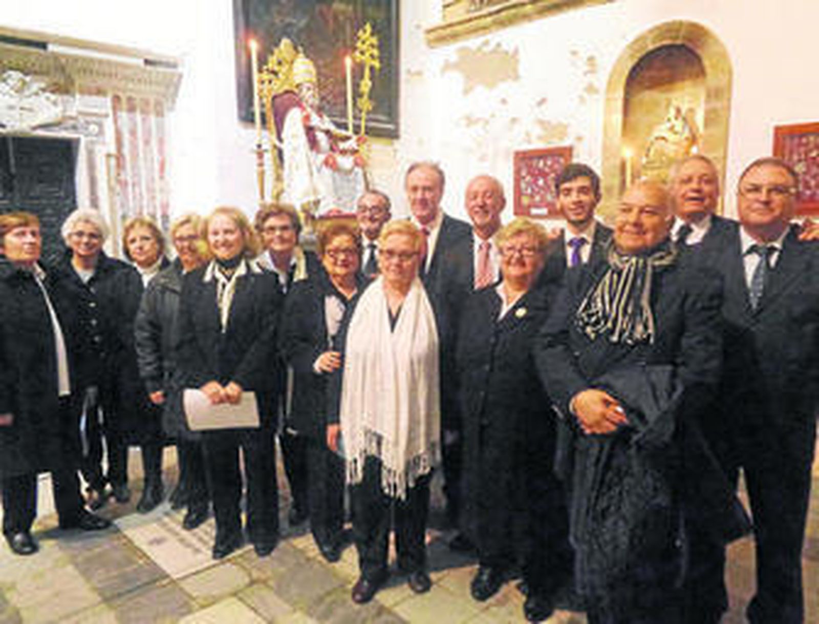 Los miembros del coro de San Martín, durante una actuación la pasada Cuaresma.
