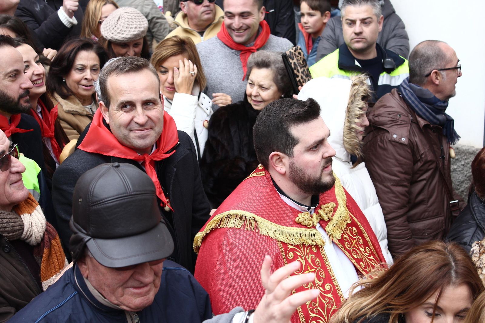Domingo Ramos, alcalde de Lubrín durante la procesión.