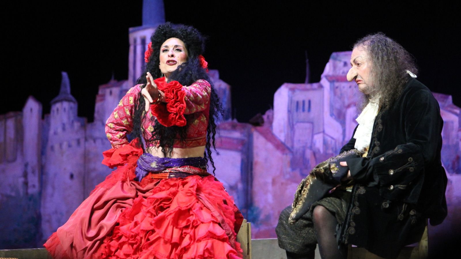 Un instante de la representación.