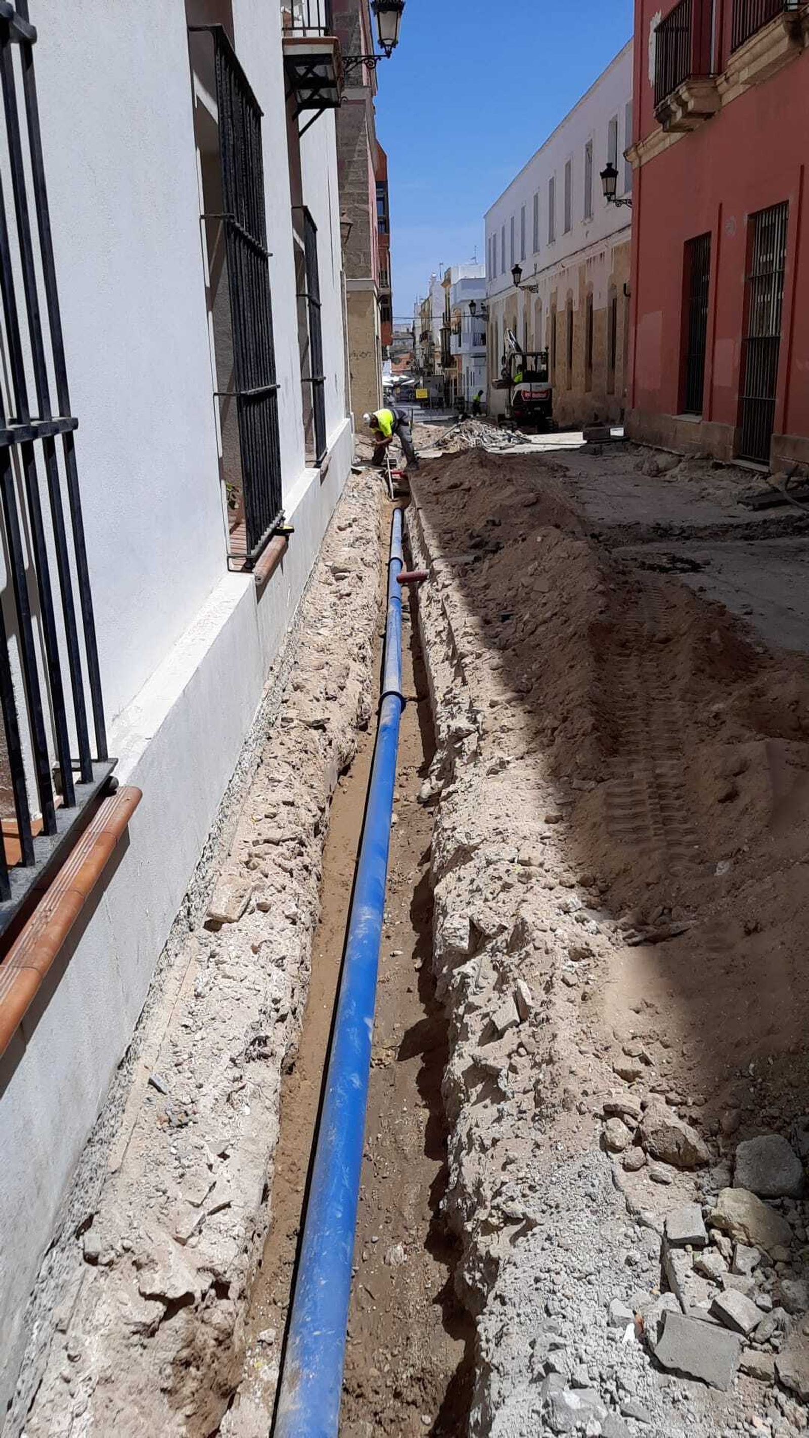 El tramo de la calle Misericordia, también con las nuevas conducciones.