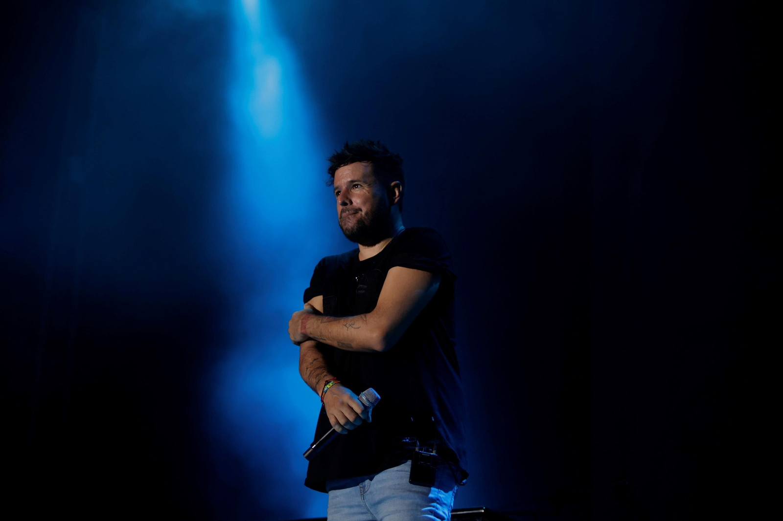 Pablo López, emocionado este martes en su concierto de Sancti Petri.