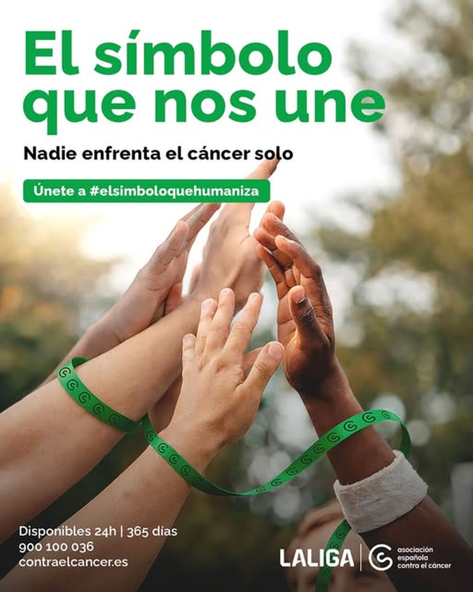 Cartel de la iniciativa de LaLiga y la Asociación Española Contra el Cáncer.