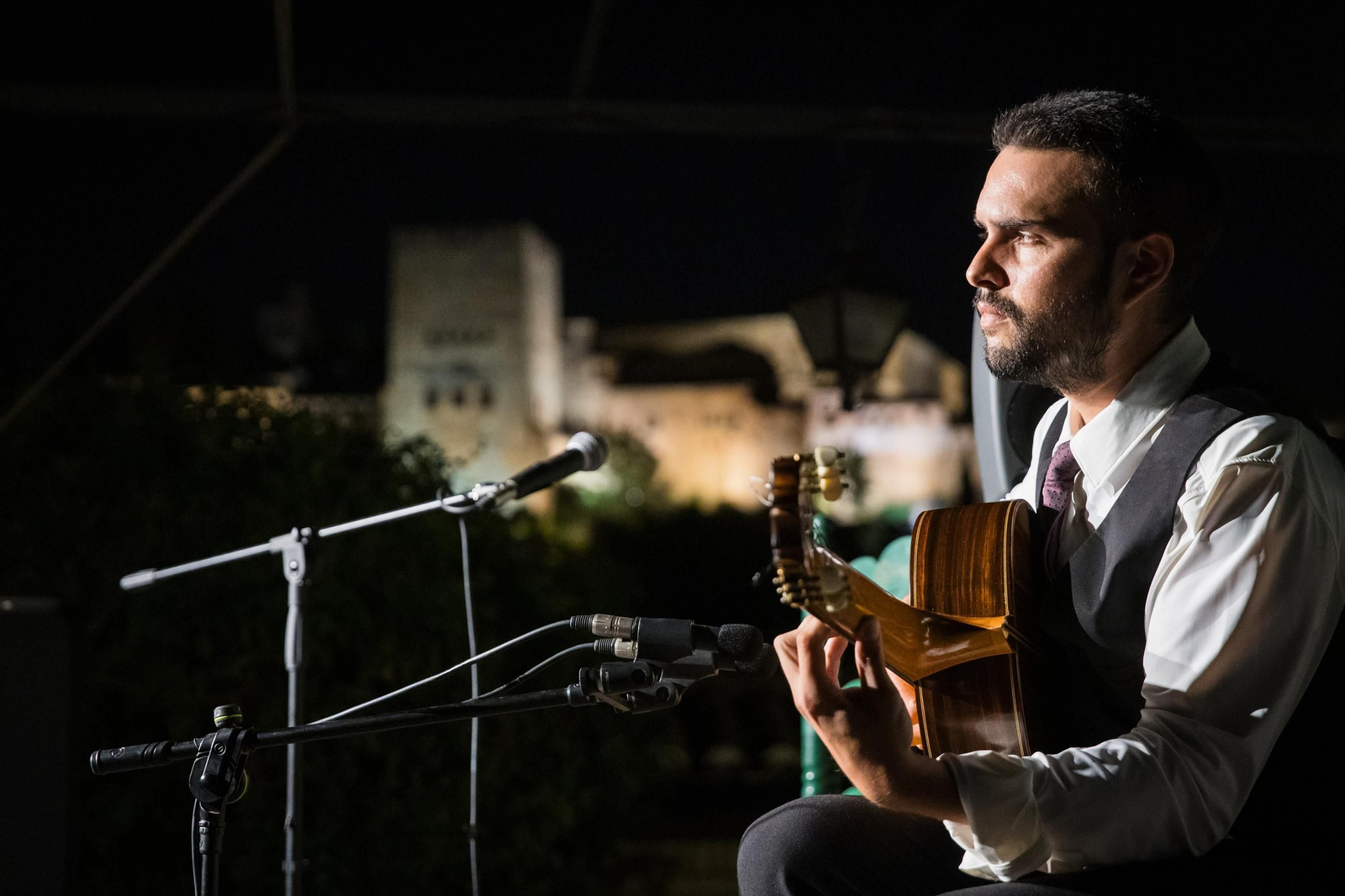Fermín Fernández durante su concierto.