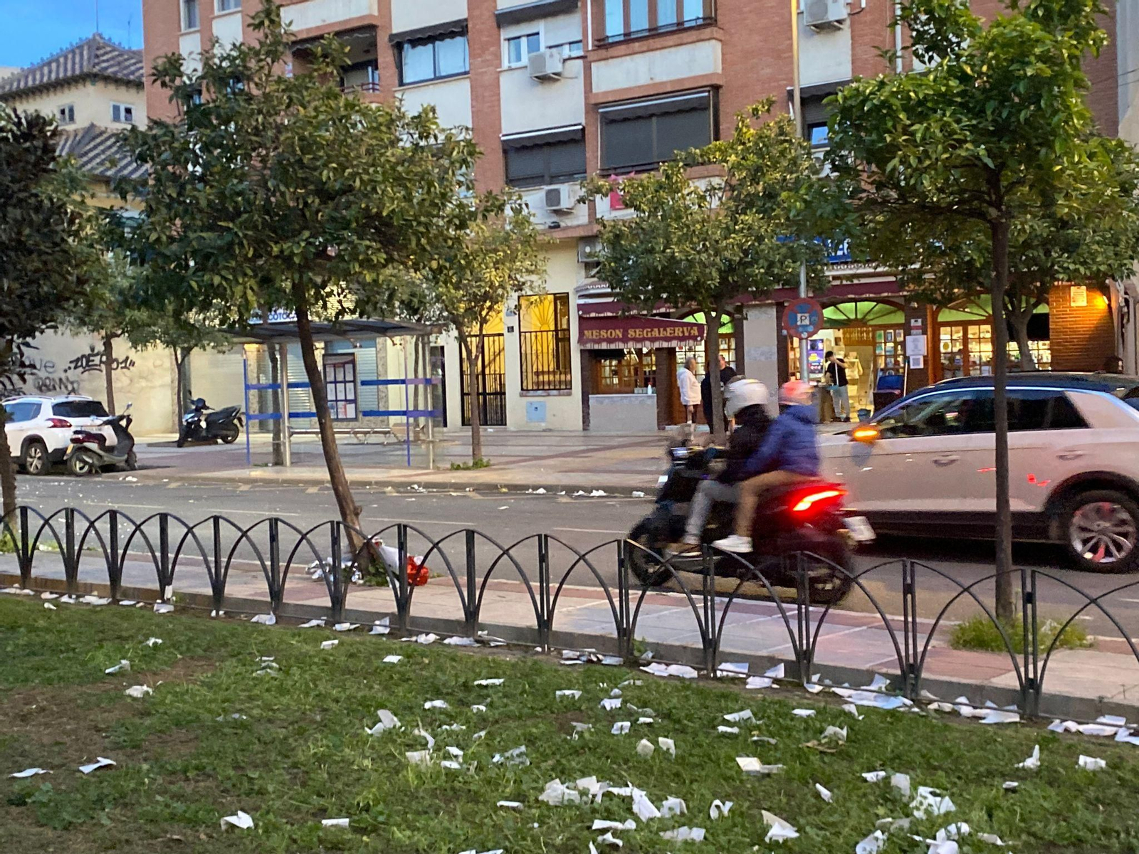 Los destrozos de los ultras en Málaga antes del Marbella-Atlético
