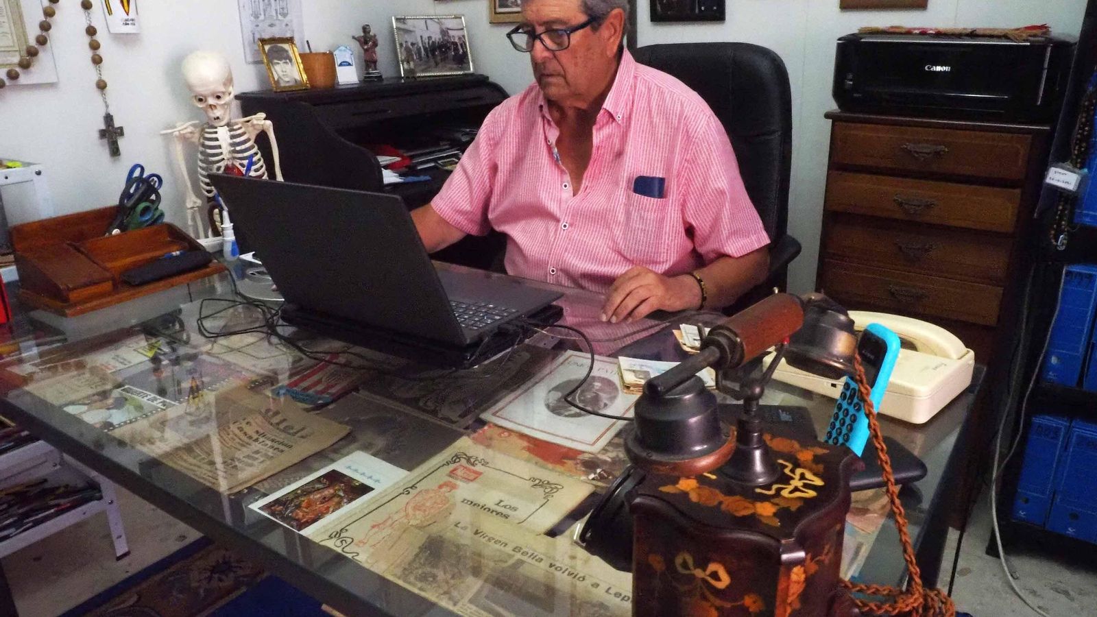 Manolo Castillo en el Museo Castillo de Lepe