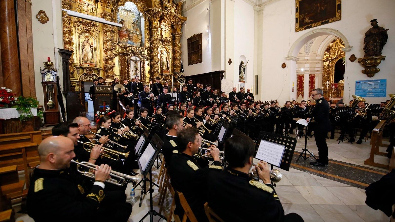 La Agrupación Musical Cristo de la Expiración de La Rambla, durante el concierto.