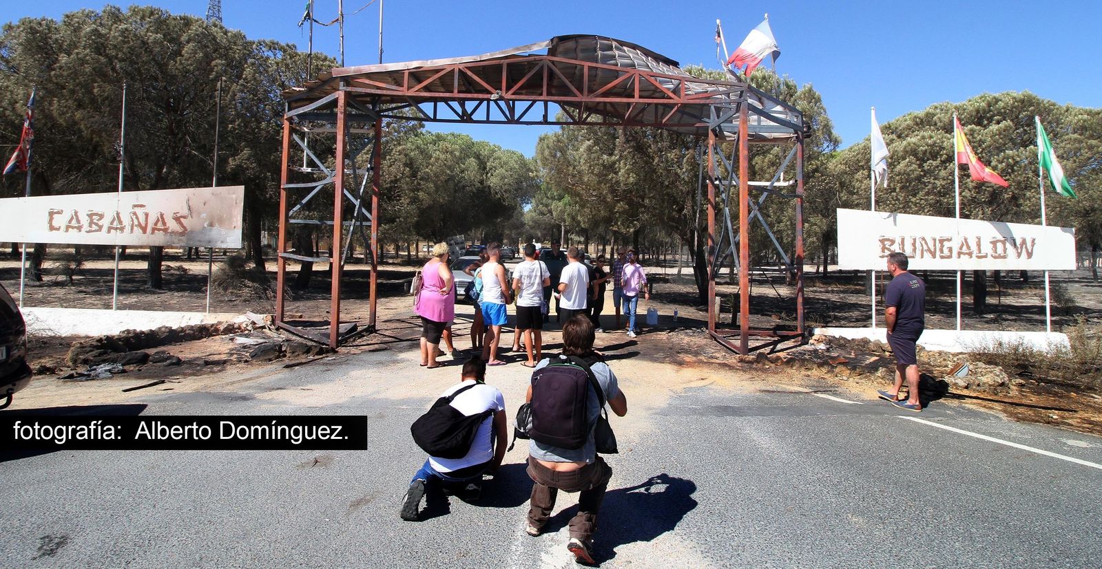 Imágenes de Cuesta Maneli tras el incendio.