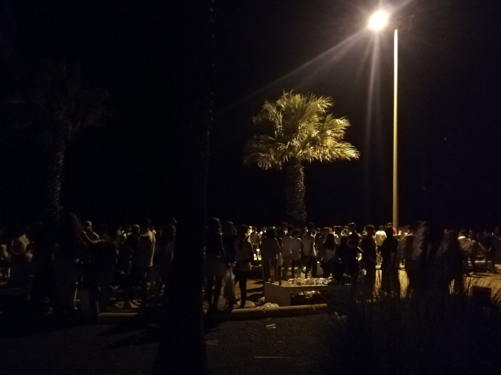 Imágenes de uno de los botellones celebrados en Matalascañas.