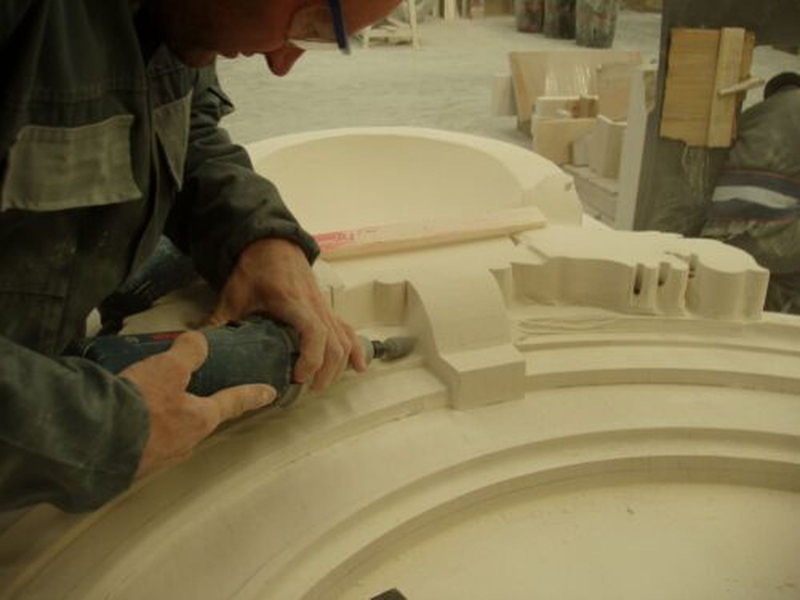 Trabajos en mármol en Macael.