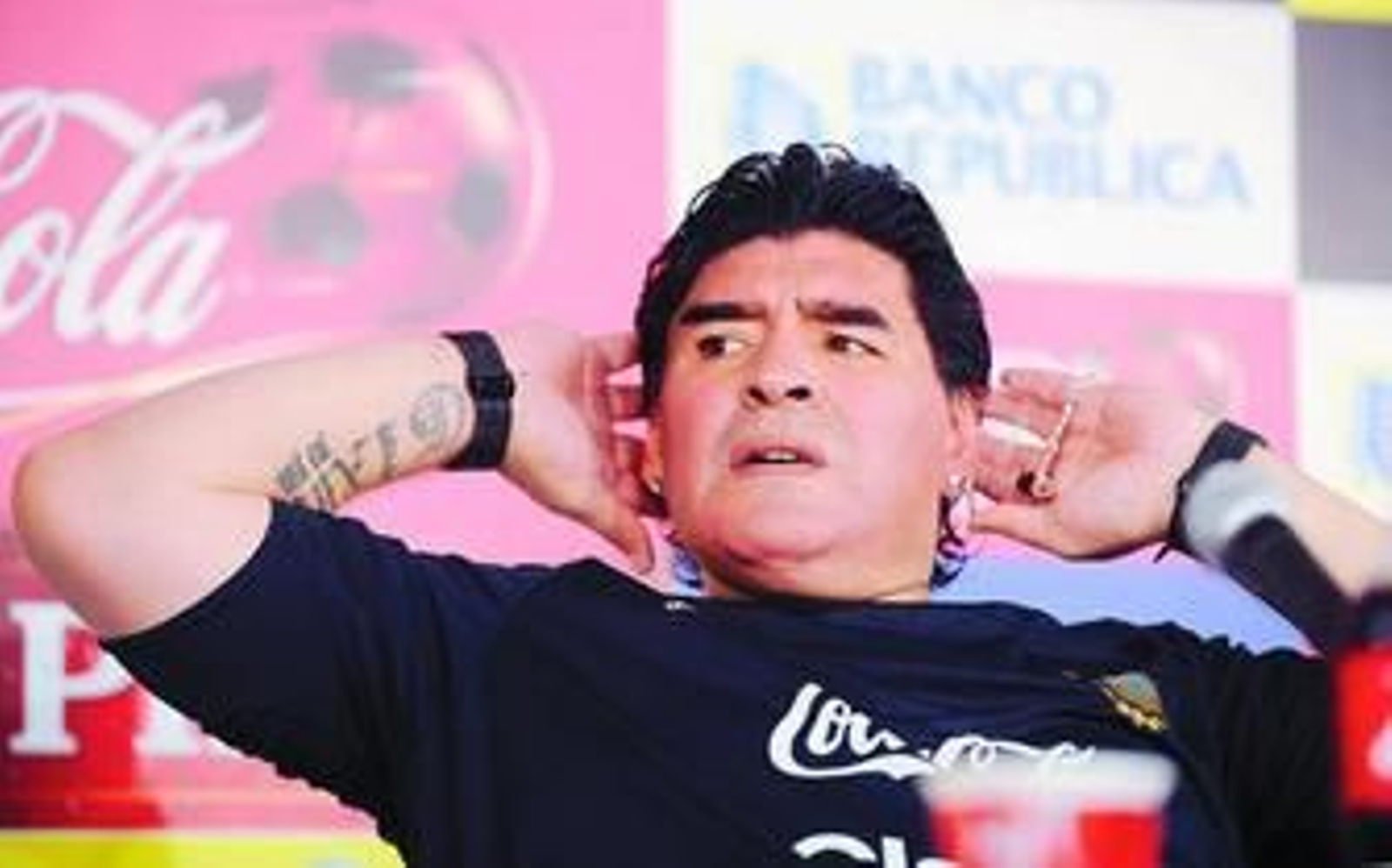 Diego Maradona, en la polémica rueda de prensa.