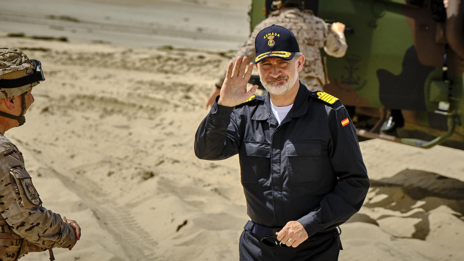 El Rey Felipe VI en las maniobras Flotex 2022