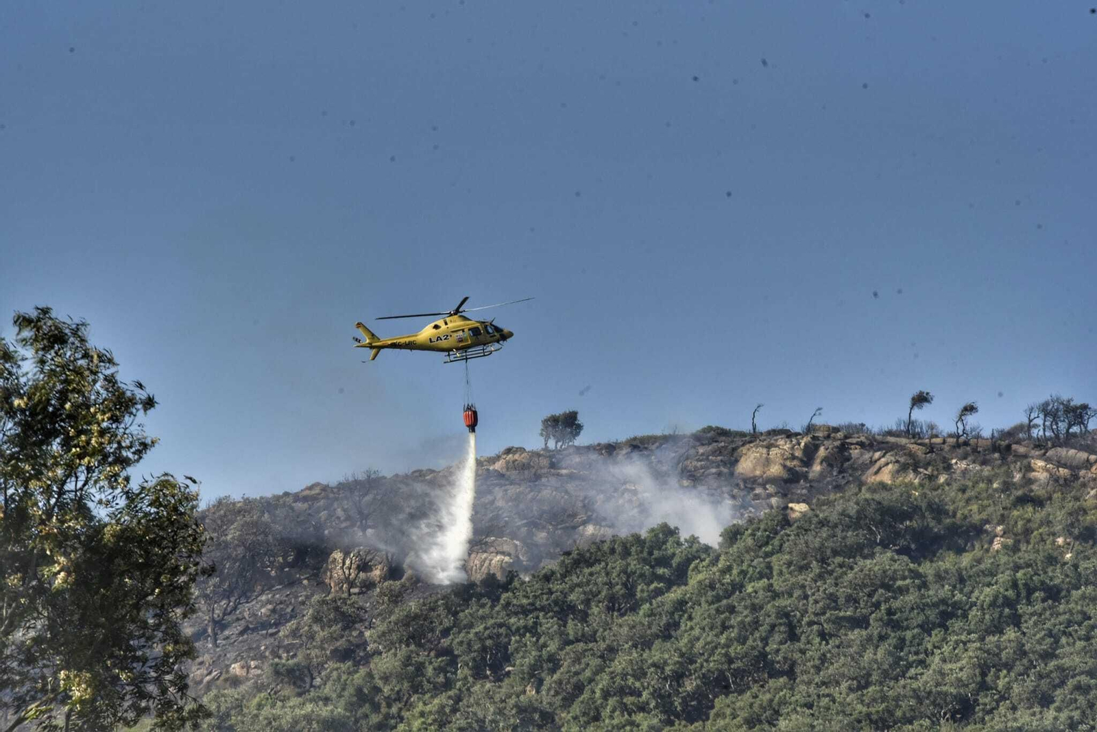 Las fotos del incendio de la Sierra del Arca, San Roque