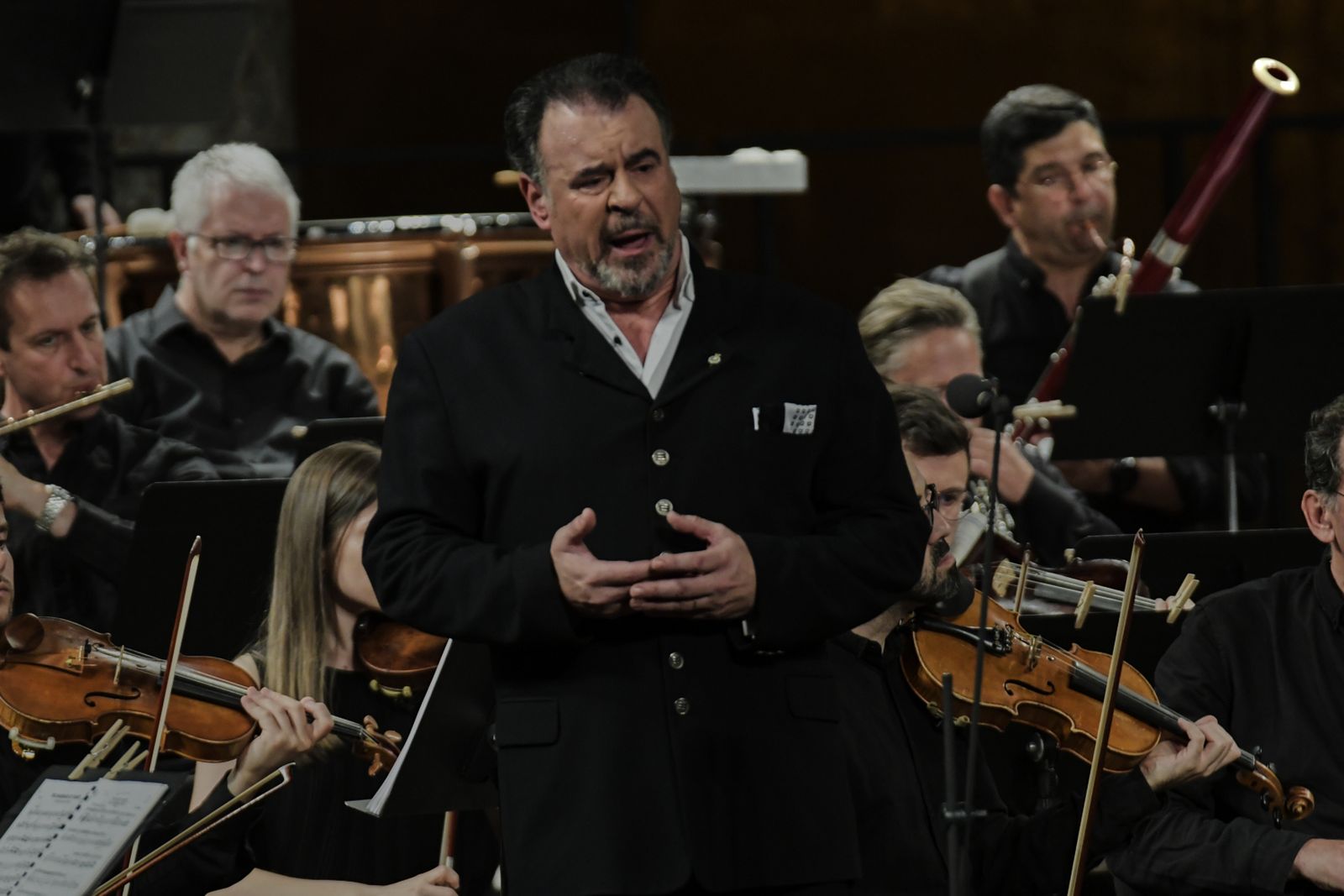 La soprano granadina María José Moreno y el barítono malagueño Carlos Álvarez actúan en  el Palacio de Carlos V, en imágenes