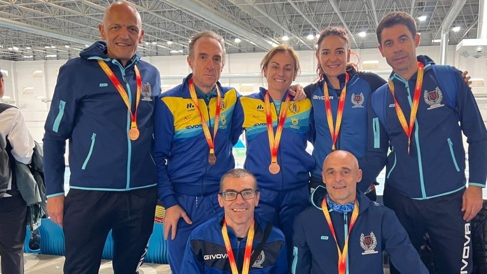 Medallistas del Bahía y el Veteranos de Algeciras en Antequera.