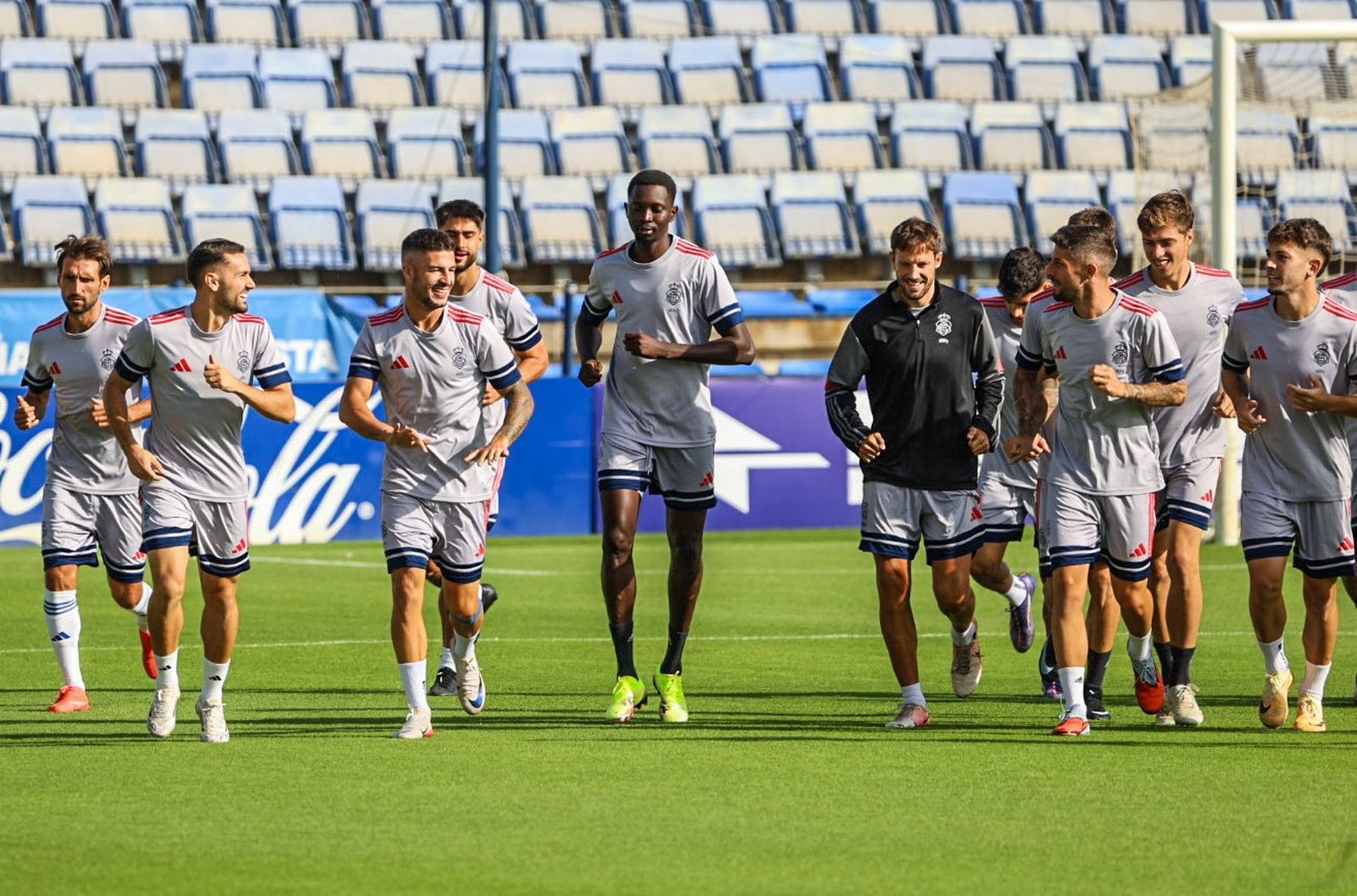 Un entrenamiento en el Nuevo Colombino de esta temporada.