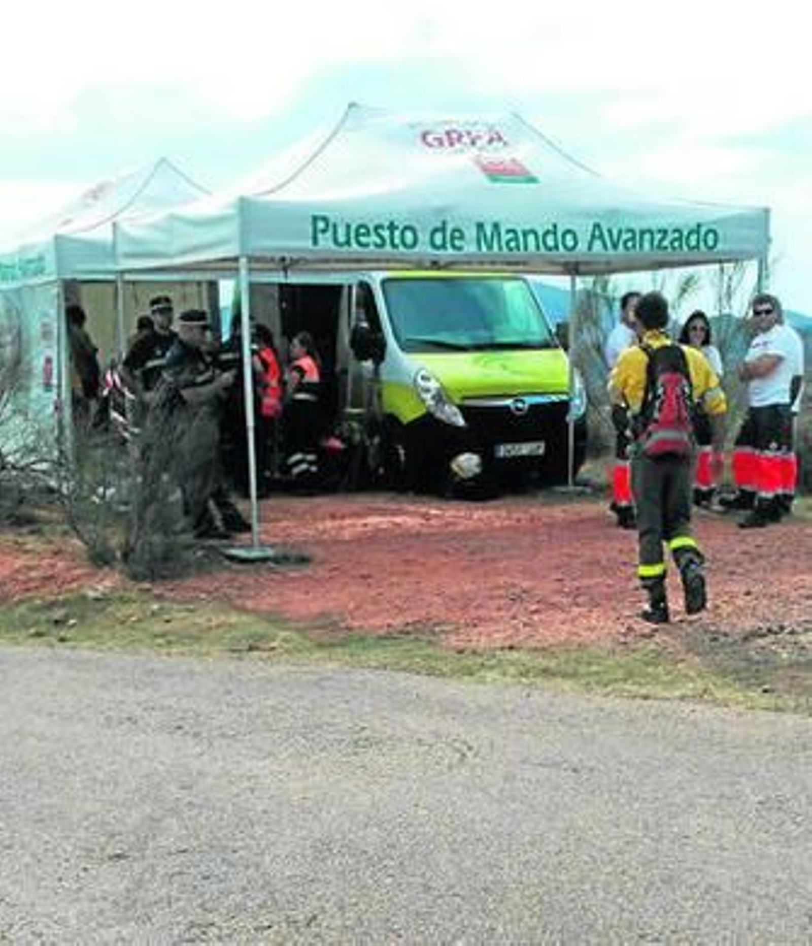 Puesto de mando avanzado situado en la localidad.