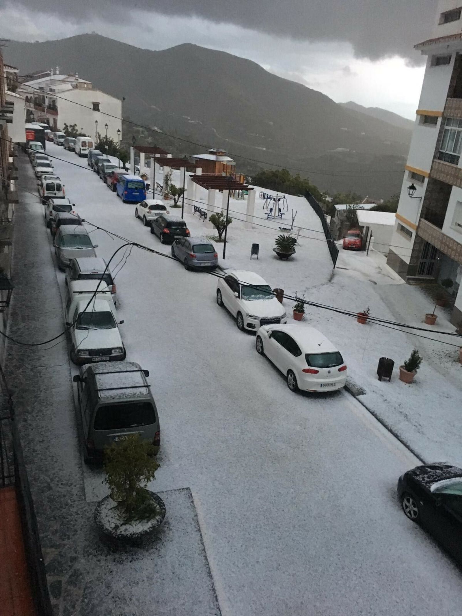 Granizada en Málaga, en fotos
