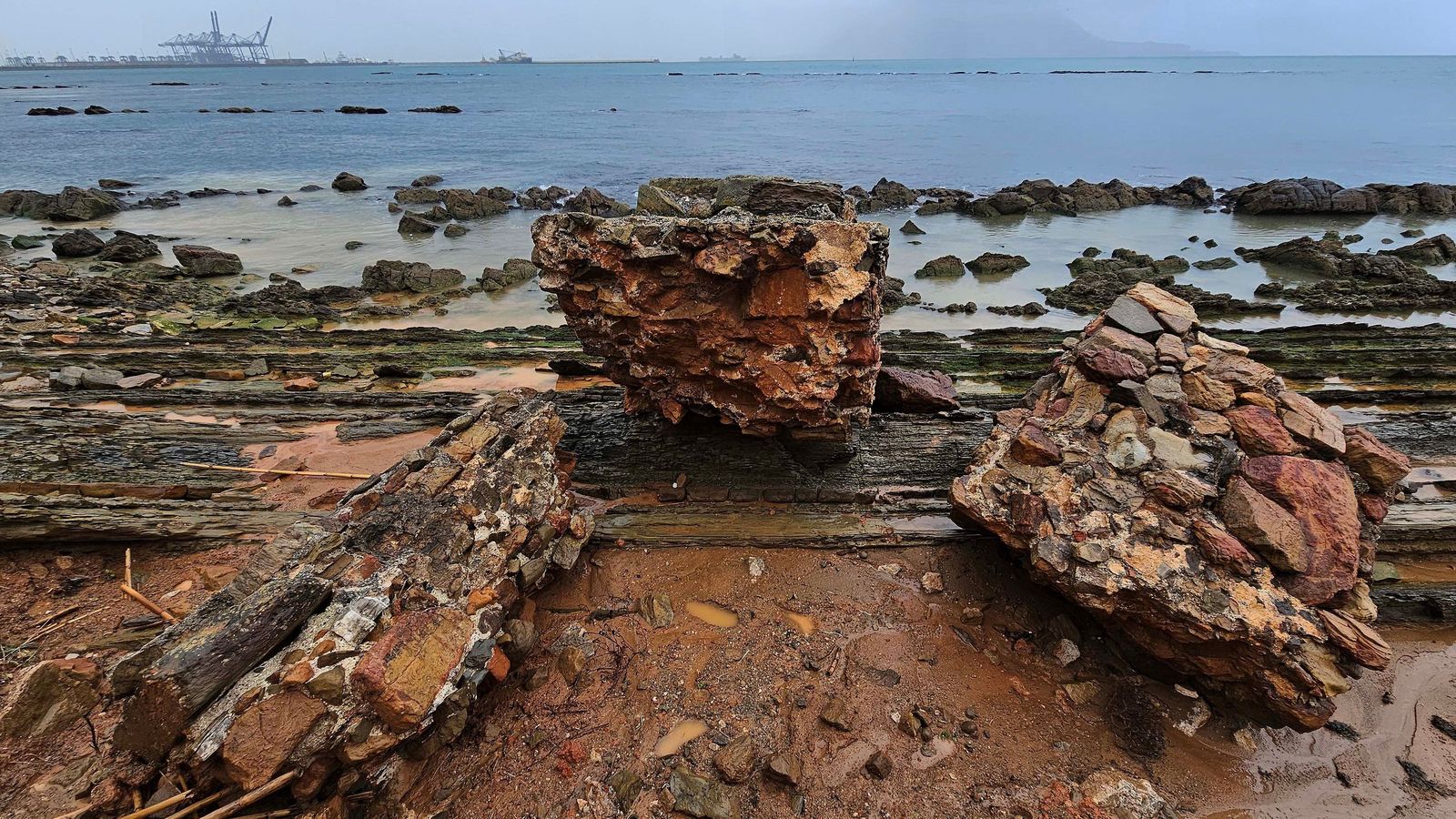 La base de uno de los fortines.