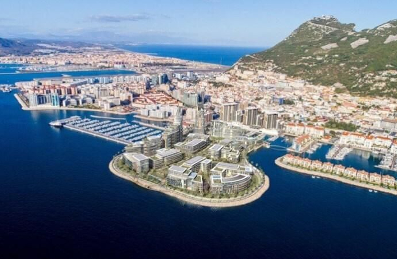 Recreación del nuevo proyecto urbanístico de Gibraltar.