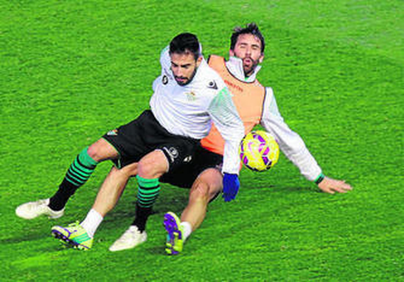 Chuli sufre una entrada de Jordi hace unos días.