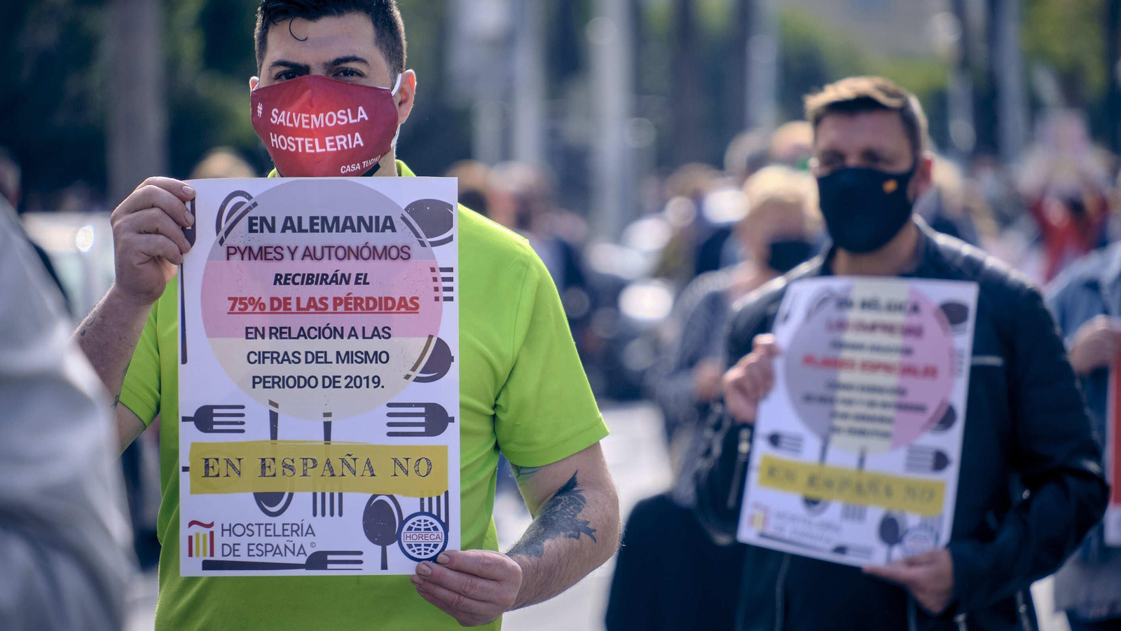 La Hostelería de Cádiz se moviliza en demanda de ayuda por los efectos de  la Covid-19