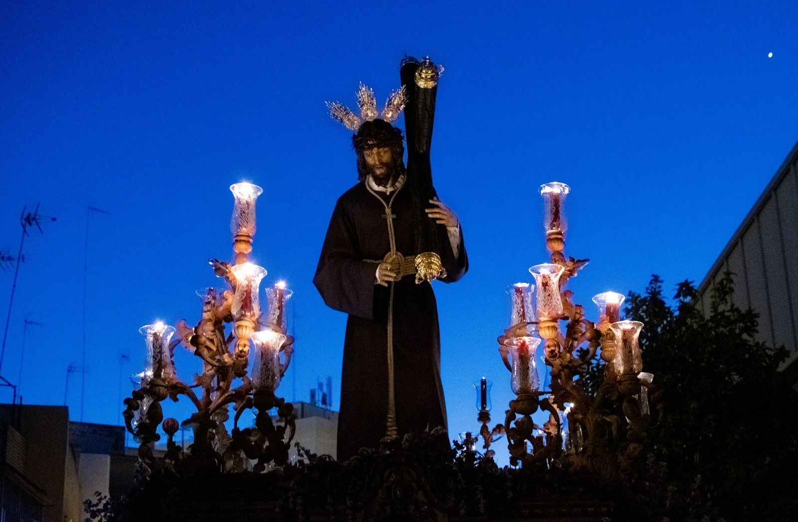 El Nazareno de Padre Pío en su procesión del Sábado de Pasión