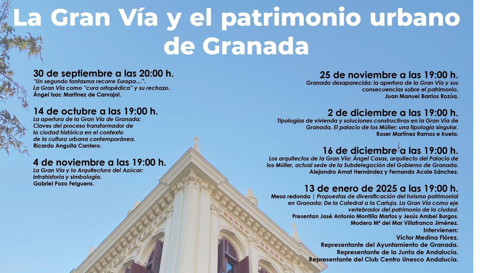 Cartel del ciclo conferencias.