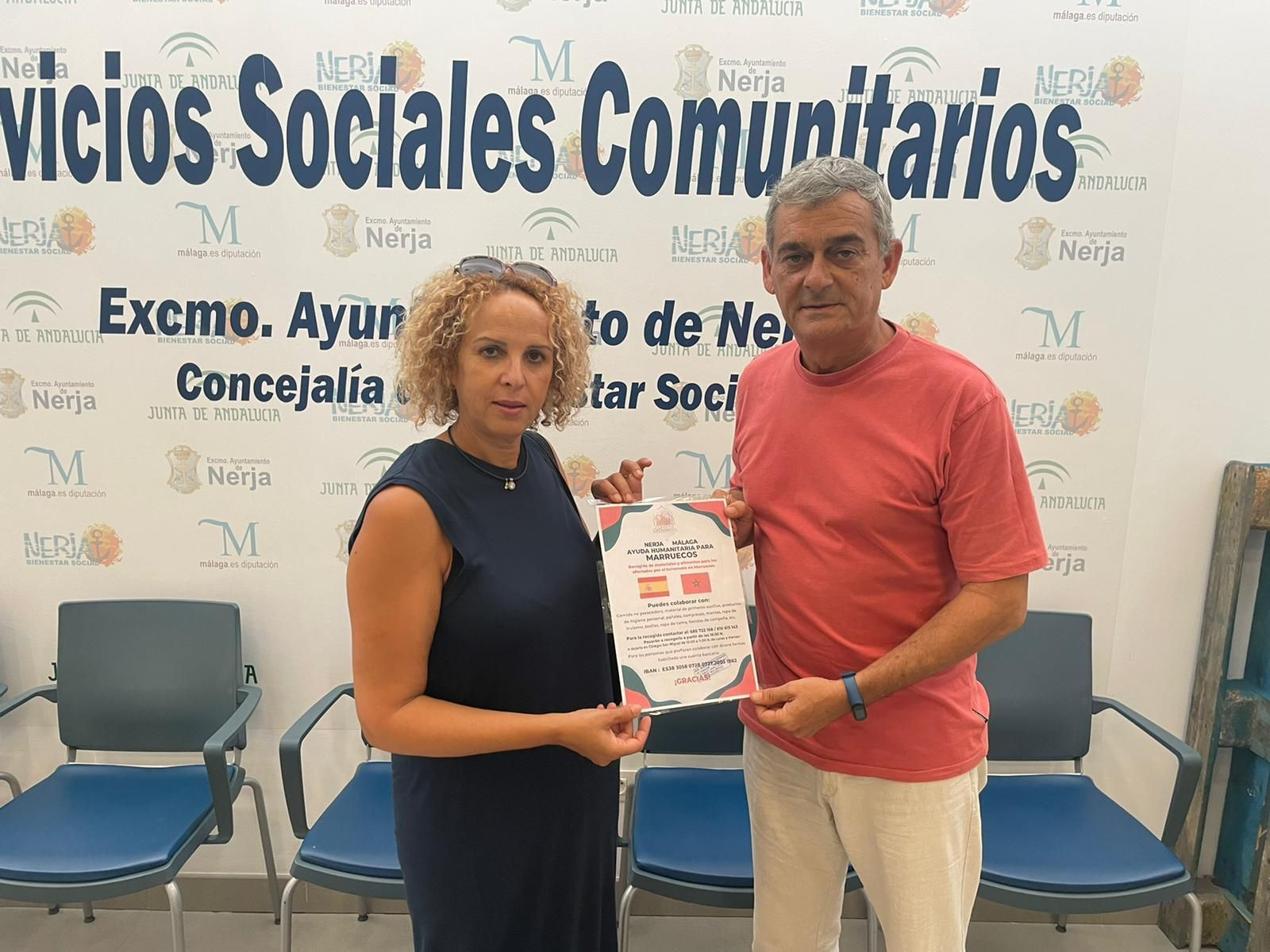 La presidenta de la citada Asociación Somaya Luchadora, Nadia Errouch y el concejal de Asuntos Sociales, Daniel Rivas La presidenta de la citada Asociación Somaya Luchadora, Nadia Errouch y el concejal de Asuntos Sociales, Daniel Rivas
