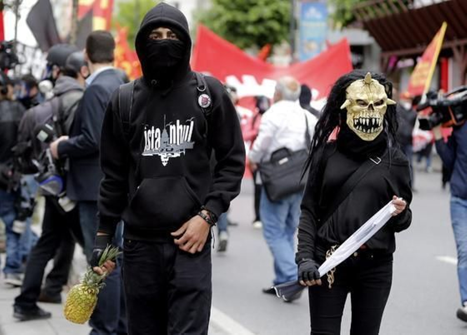 Manifestación del Primero de Mayo en Estambul. Foto: EFE Manifestación del Primero de Mayo en Estambul. Foto: EFE